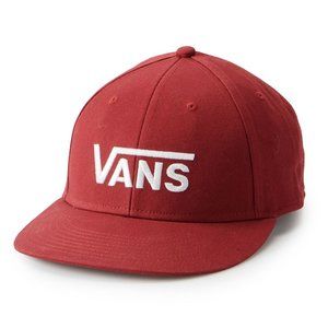 VANS Hat Flag Logo Snapback Logo Cap Hat Red